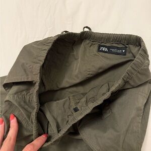 ZARA Olive Utility Jogger Pants